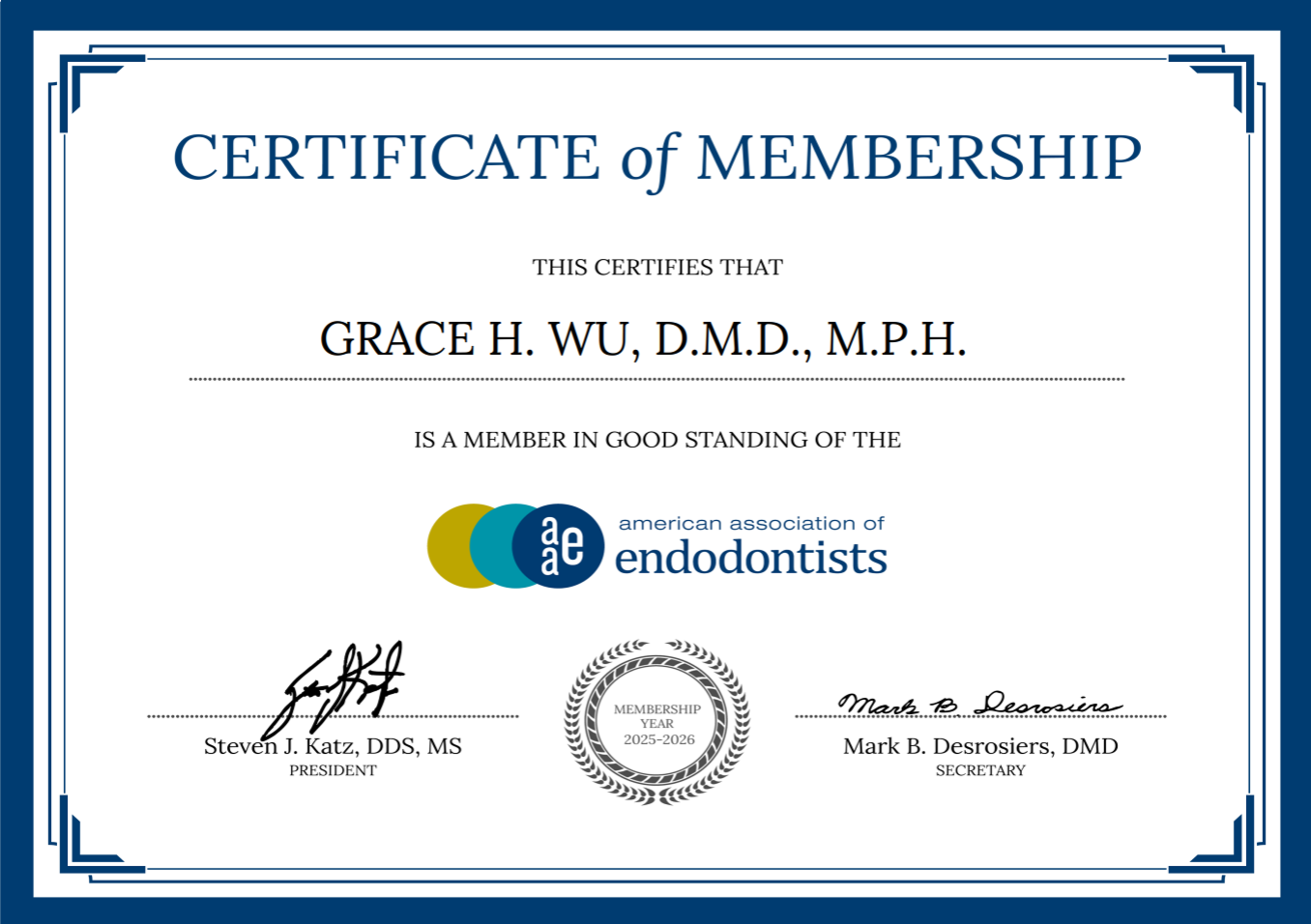 AAE Certificate